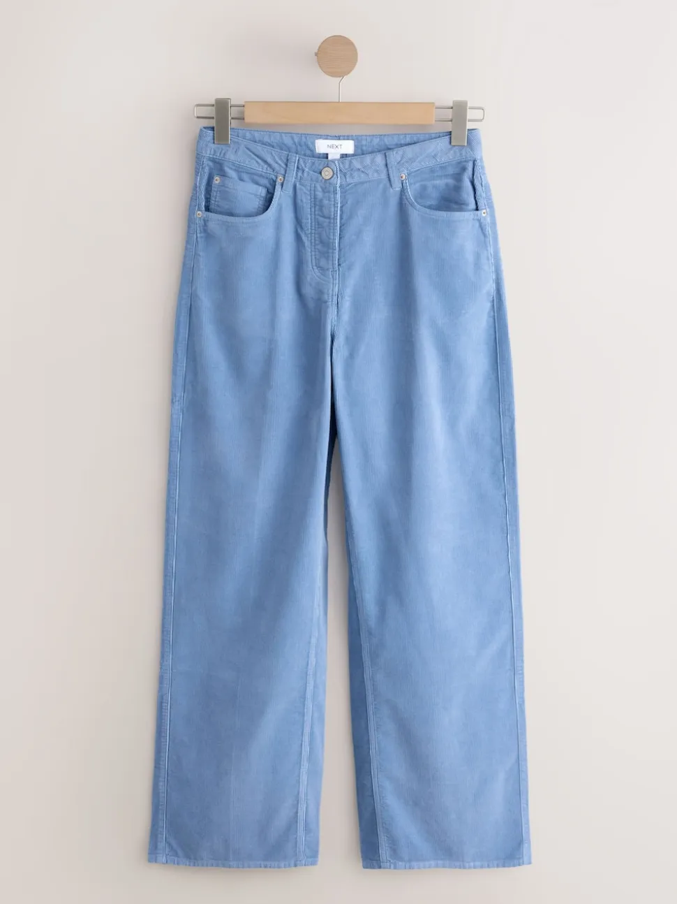 Light Blue Cord Wide Leg Trousers
