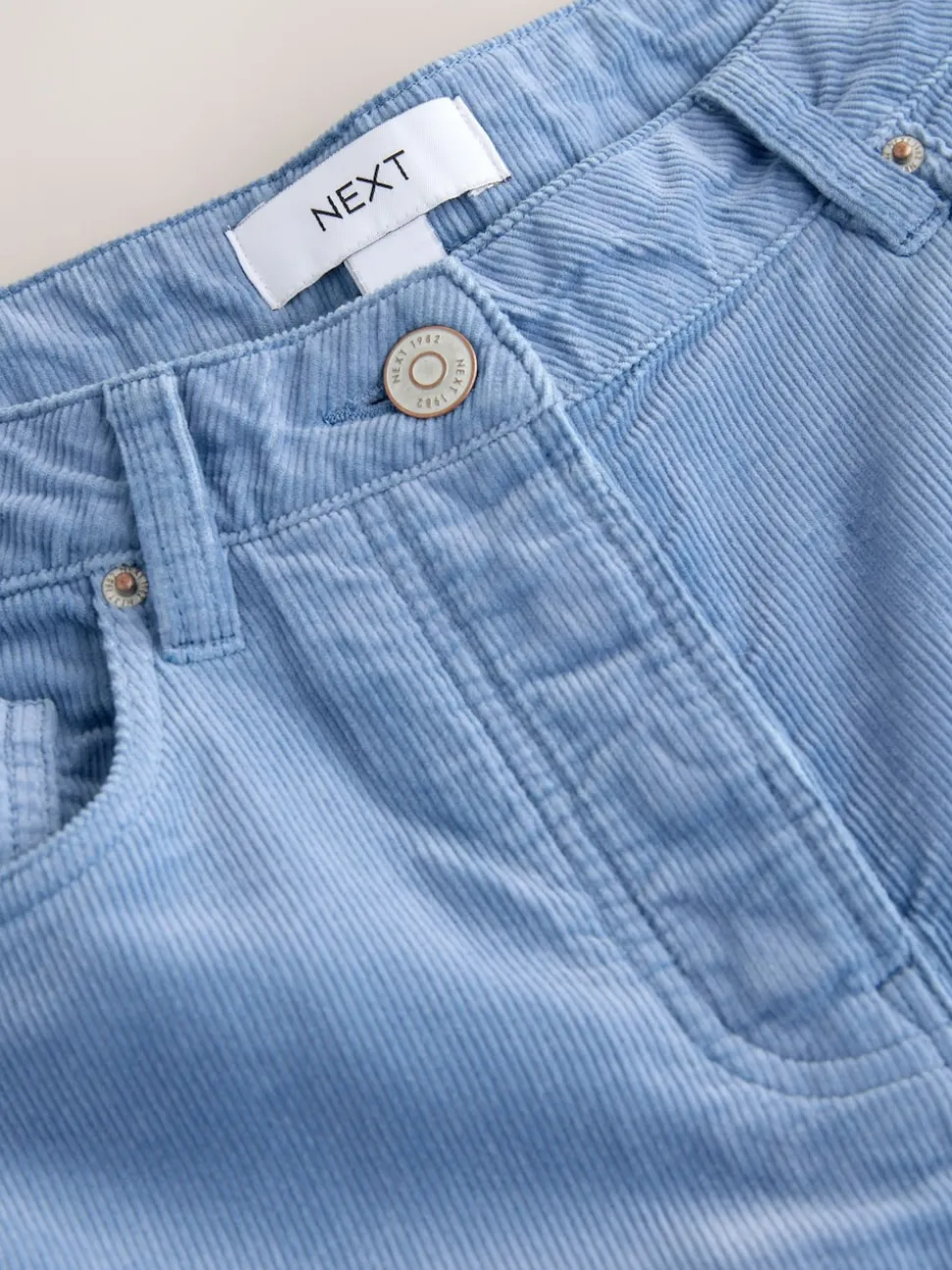Light Blue Cord Wide Leg Trousers