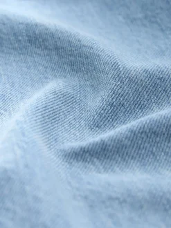 Light Blue Maternity Wide Leg 100% Cotton Jeans