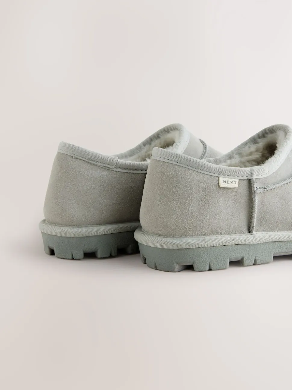 Light Grey Suede Shoot Slippers