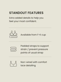 Light Pink F-K Ultimate Comfort Cup Padded Strap Non Pad Non Wired Bra with Side Support