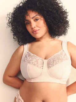 Light Pink F-K Ultimate Comfort Cup Padded Strap Non Pad Non Wired Bra with Side Support