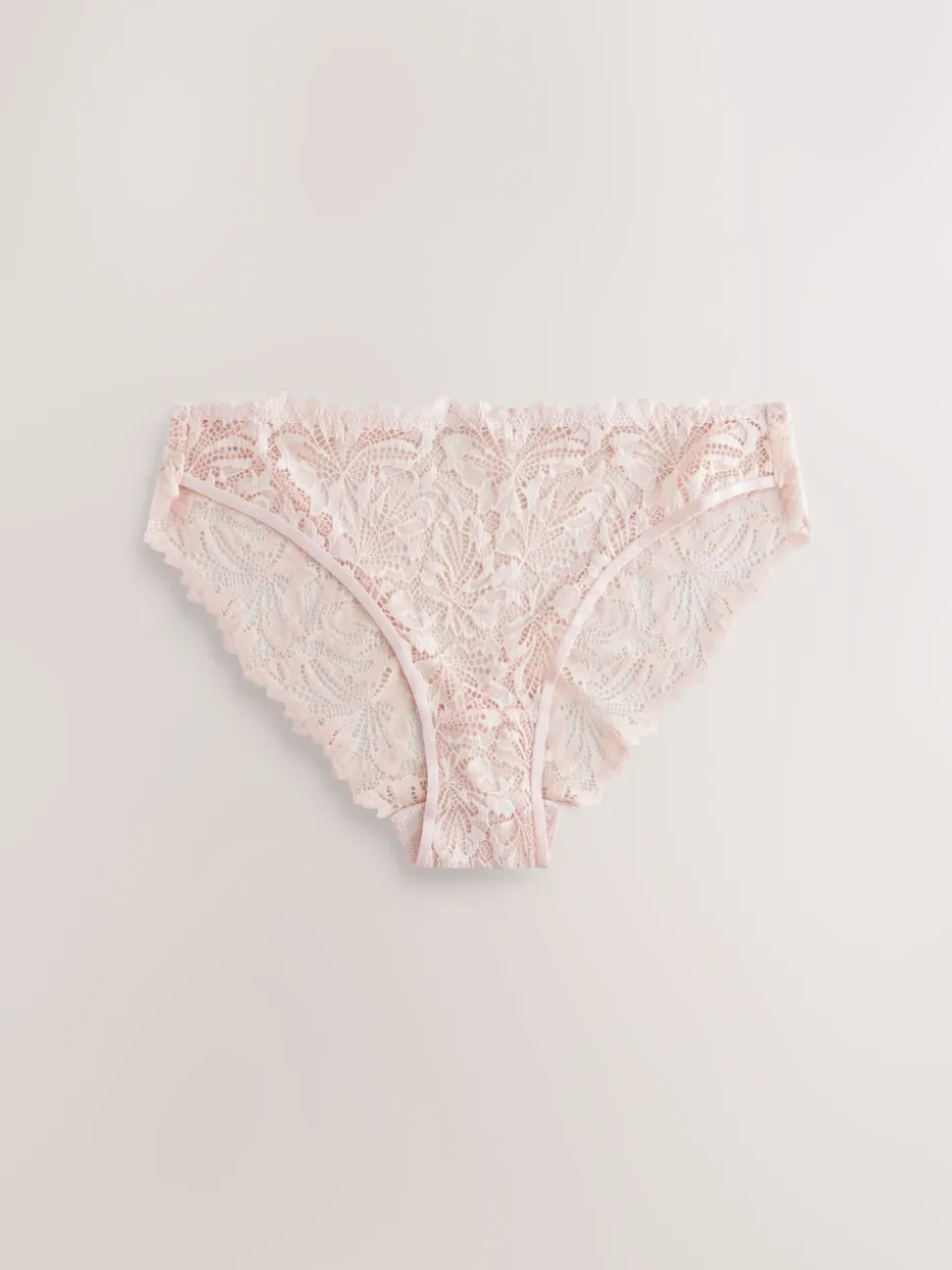Light Pink High Leg Ultimate Comfort Lace Knickers 2 Pack