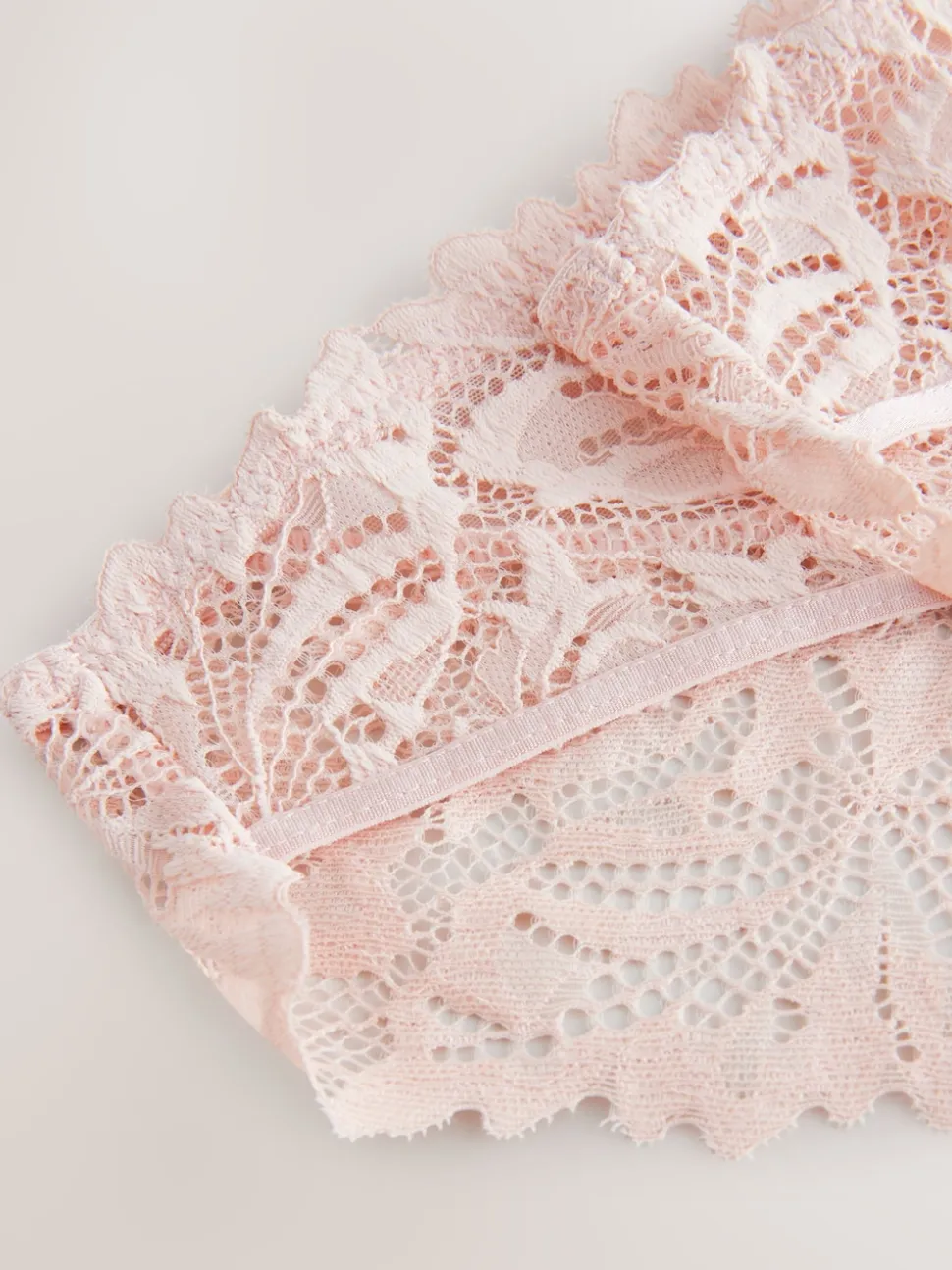 Light Pink High Leg Ultimate Comfort Lace Knickers 2 Pack