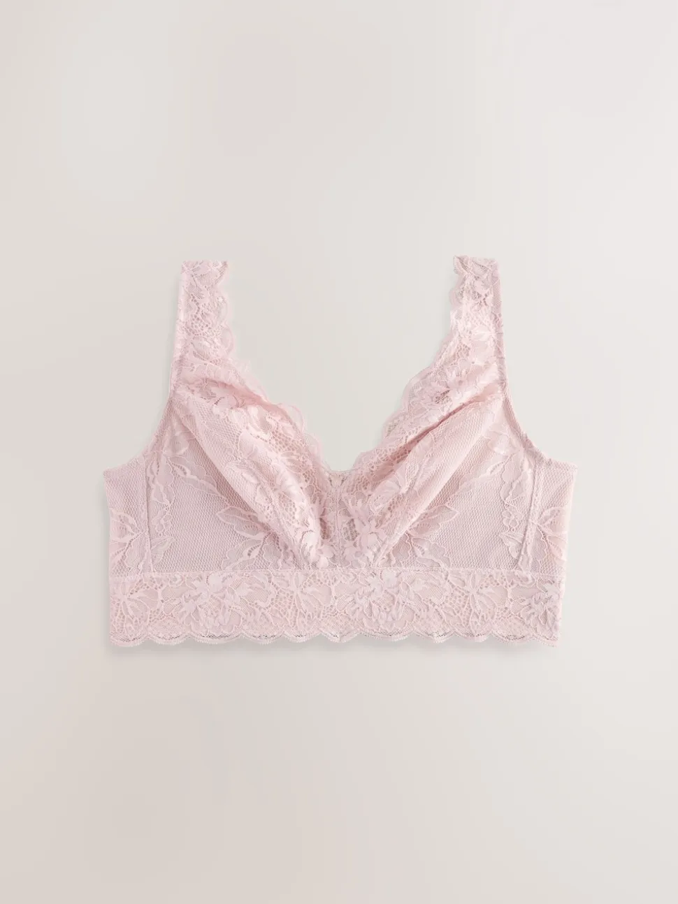 Light Pink Non Pad Non Wire Total Support Lace Bra