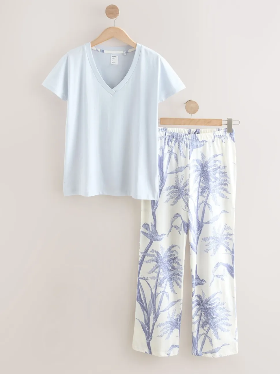 Lilac Purple Palm Short Sleeve Pyjamas