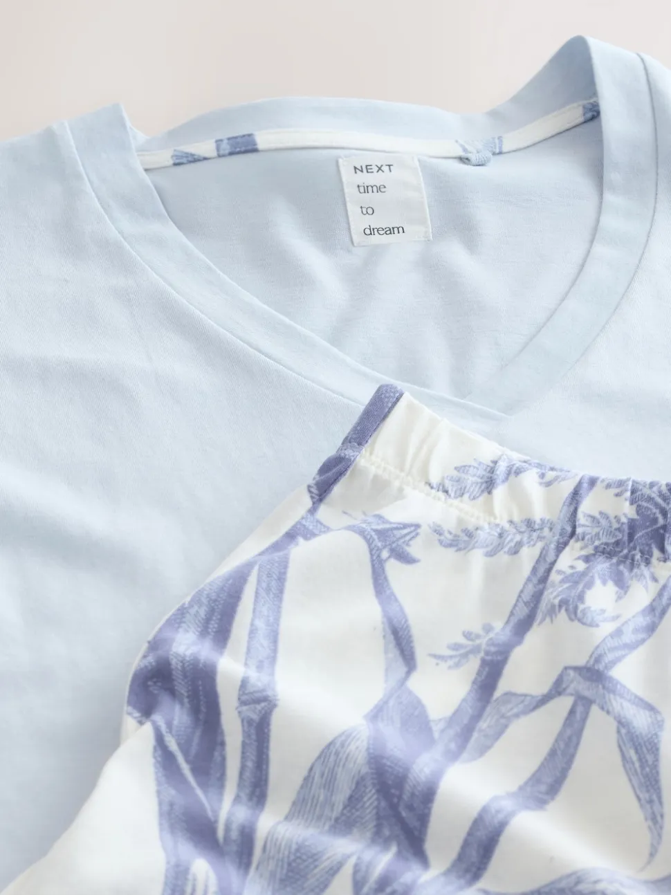 Lilac Purple Palm Short Sleeve Pyjamas