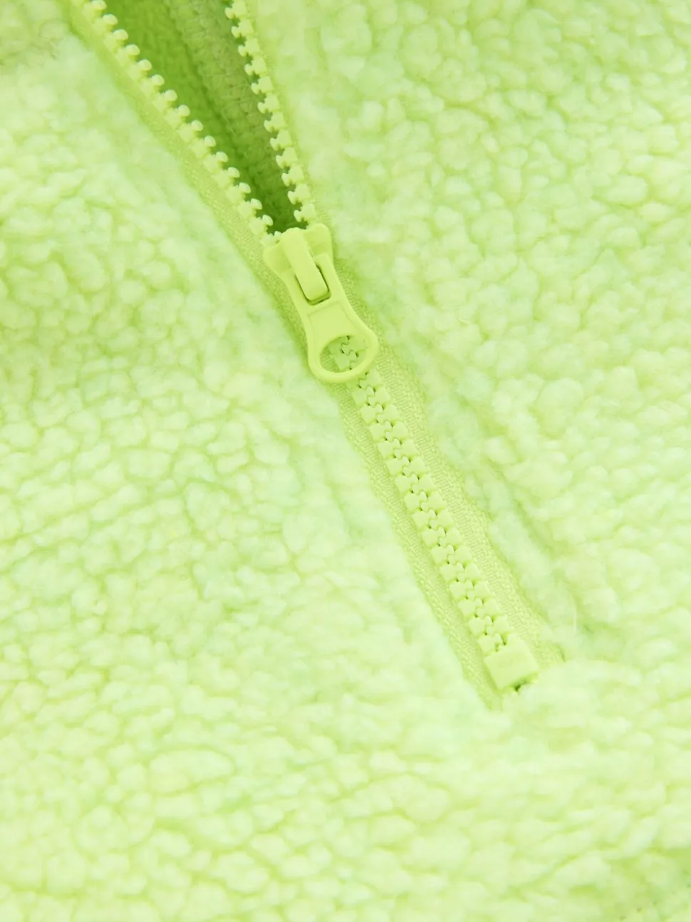 Lime Green Active Borg Hooded Jacket