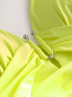 Lime Green Utrim Tummy Control Plunge Swimsuit