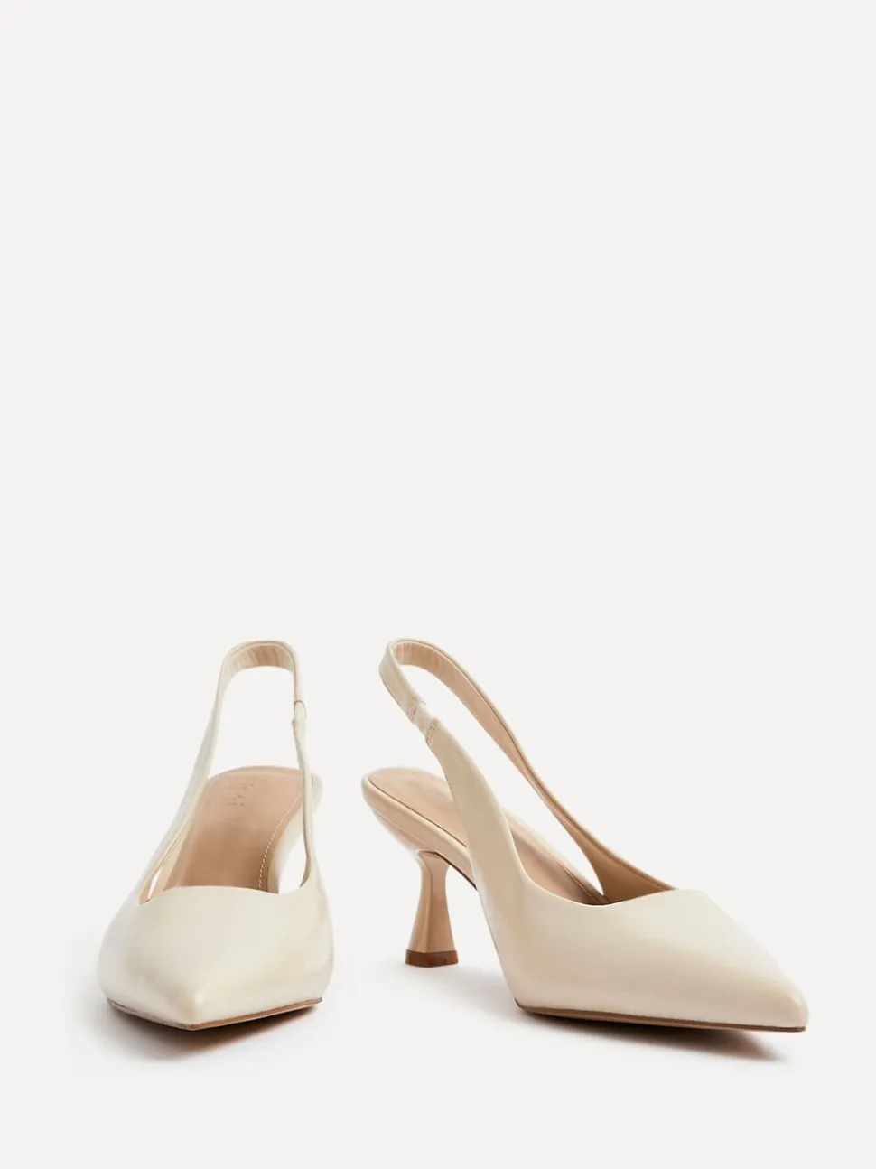 Linzi Beige Presley Stiletto Pointed Court Heels