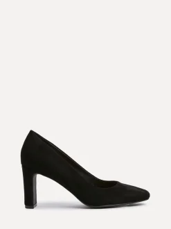 Linzi Black Agenda Block Heel Courts