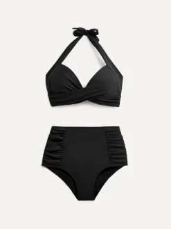 Linzi Black Amalfi Moulded Cup High Waist Bikini Set