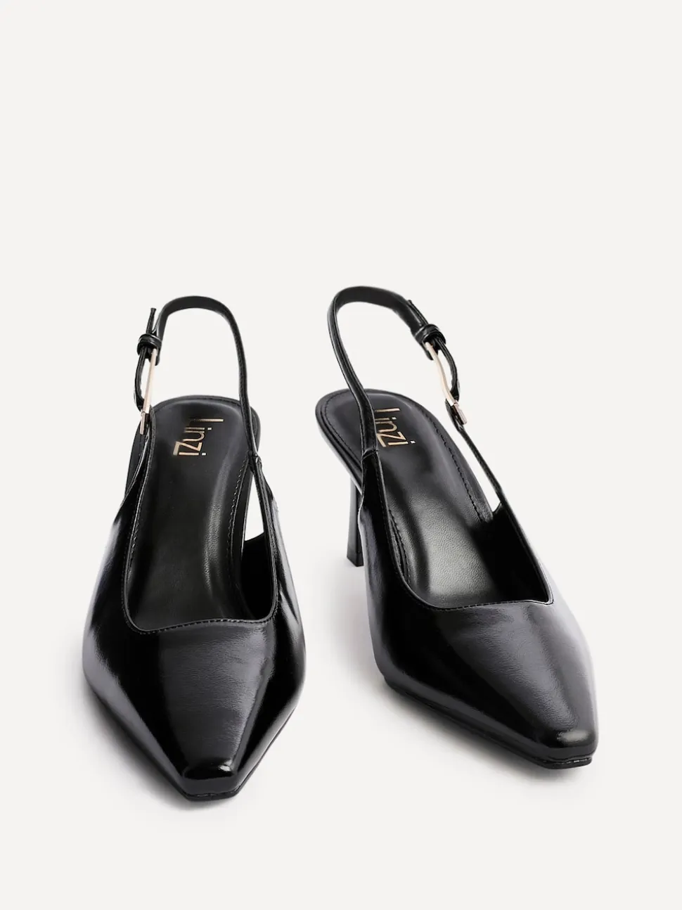Linzi Black Avani Stiletto Court Heels