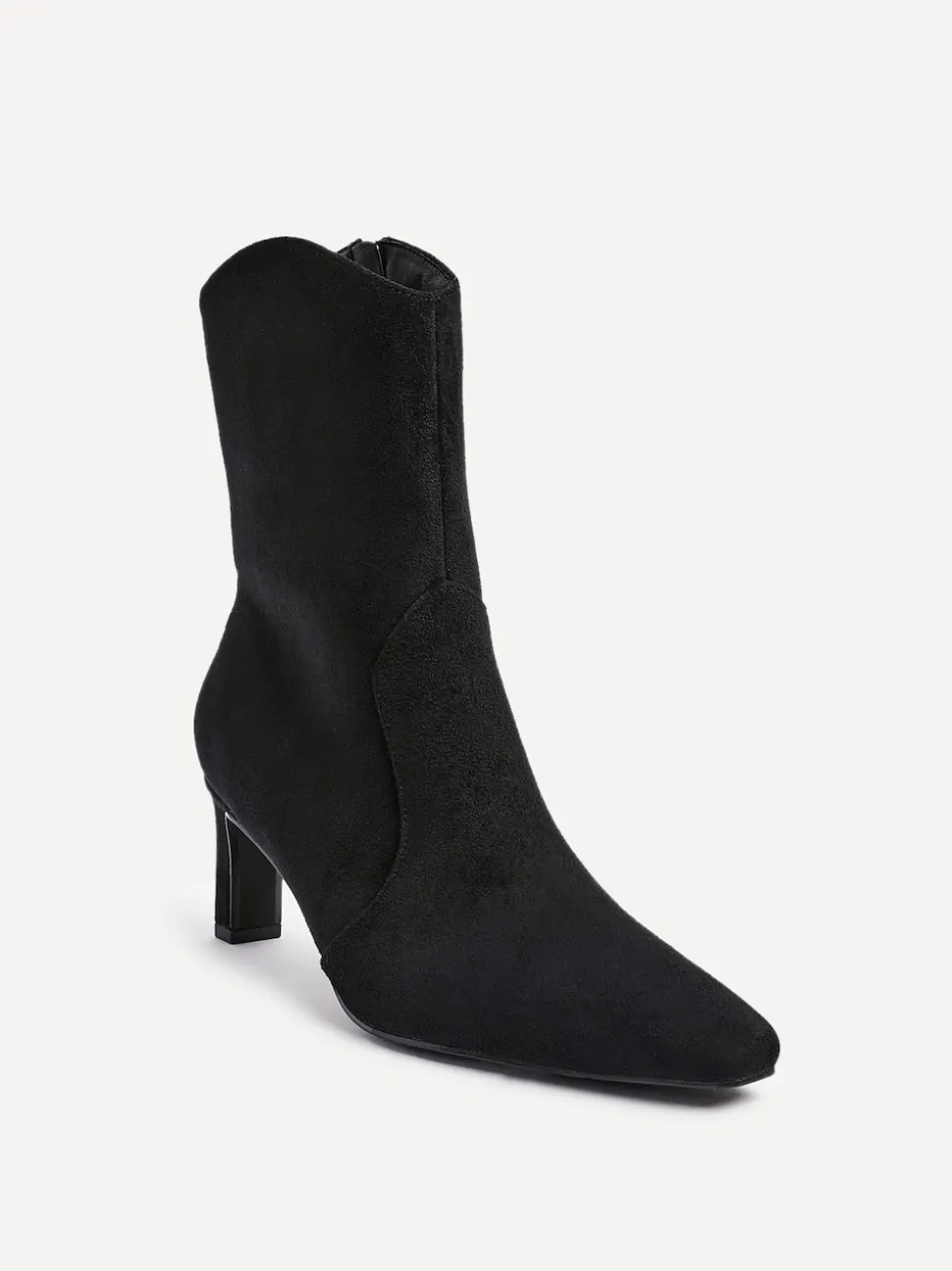 Linzi Black Calabasas Block Heel Ankle Boots