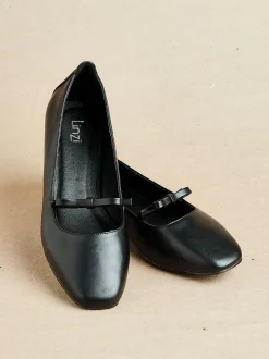 Linzi Black Cressida Ballet Pumps With Bow Detail