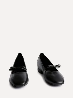 Linzi Black Cressida Ballet Pumps With Bow Detail