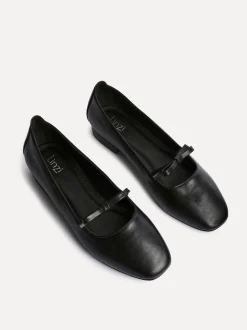 Linzi Black Cressida Ballet Pumps With Bow Detail