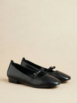 Linzi Black Cressida Ballet Pumps With Bow Detail