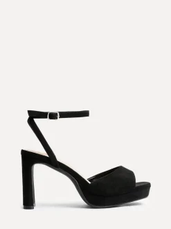 Linzi Black Diva Platform Block Heels