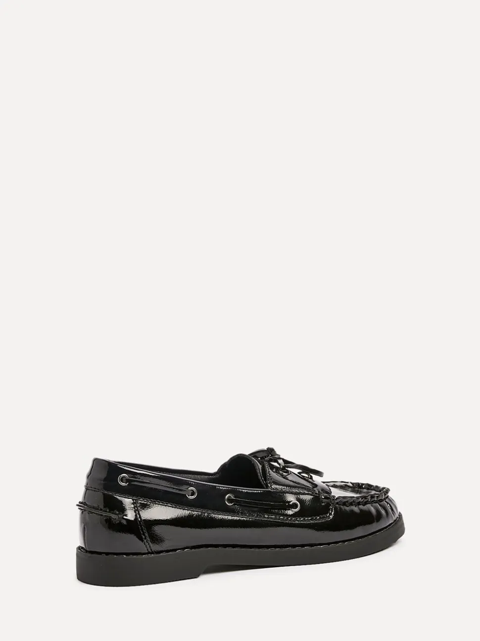 Linzi Black Frame Slip-On Loafers With Ruched Front Detailing