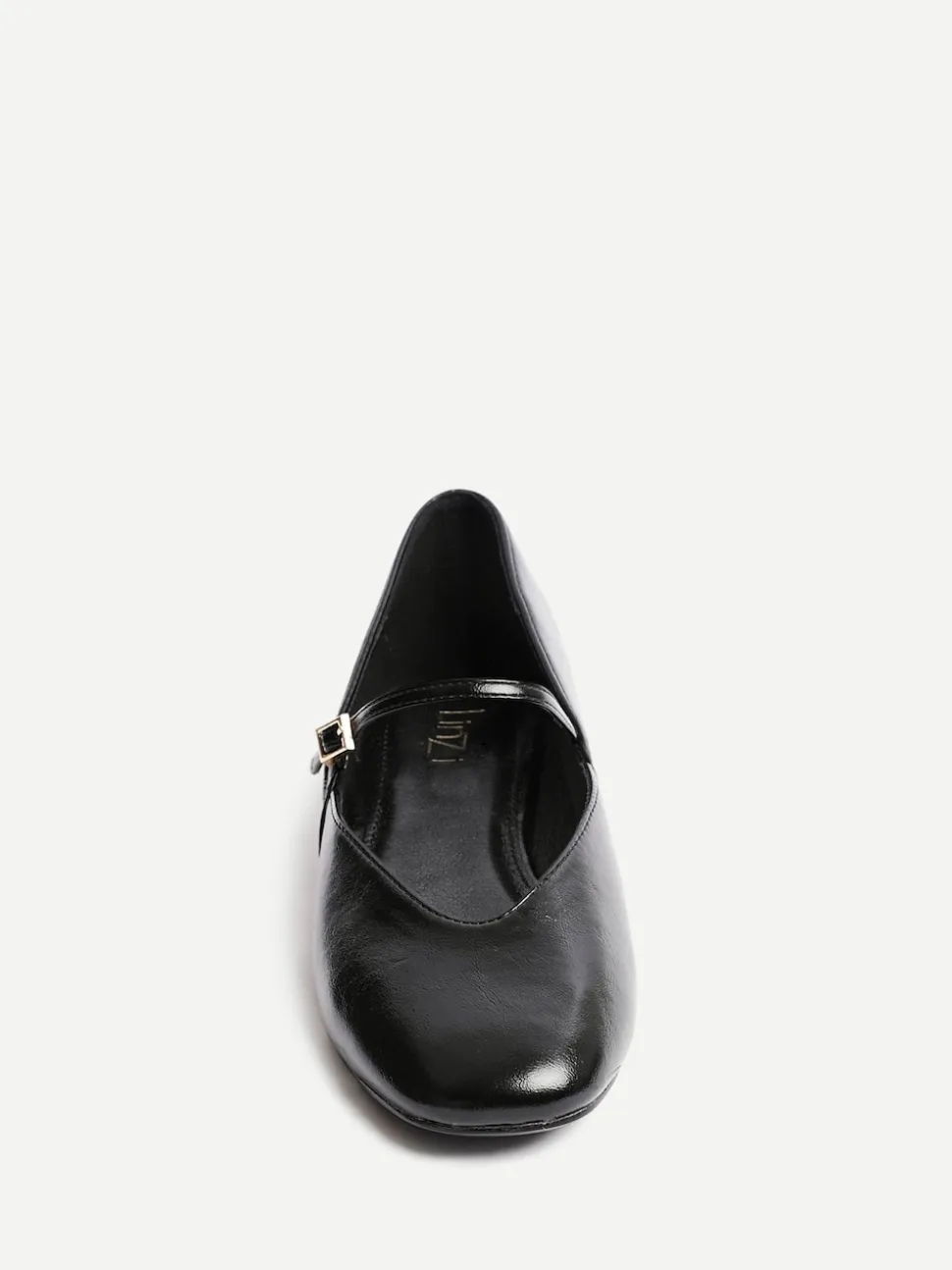 Linzi Black Hush Square Toe Mary Jane Shoes