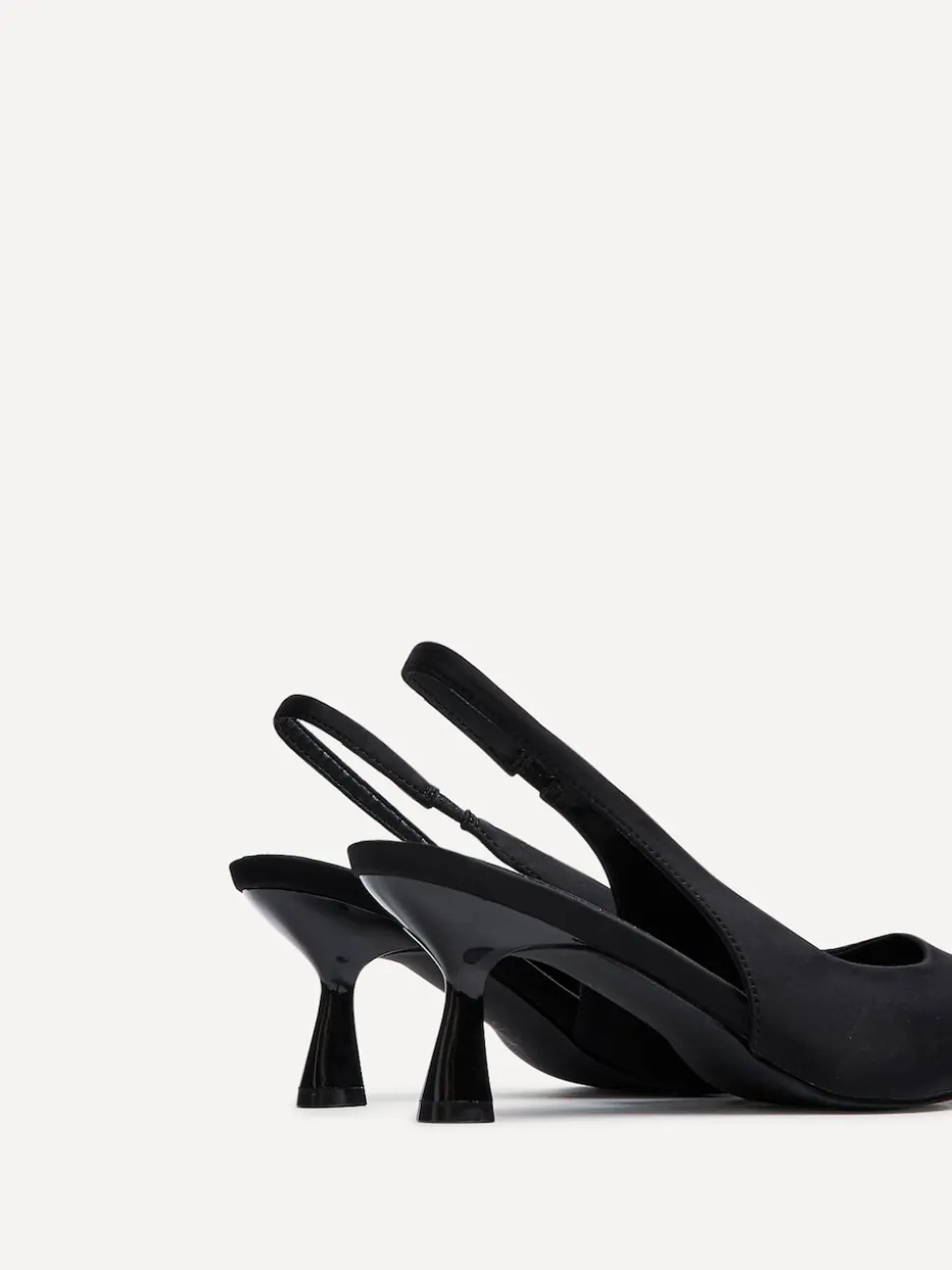 Linzi Black Izzie Wide Fit Slingback Court Heels