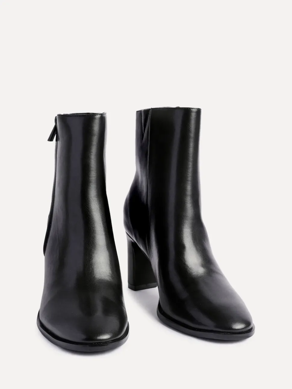 Linzi Black Jonas Block Heel Ankle Boots