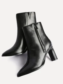 Linzi Black Jonas Block Heel Ankle Boots
