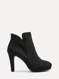 Linzi Black Layara Platform Ankle Boots With Stiletto Heels