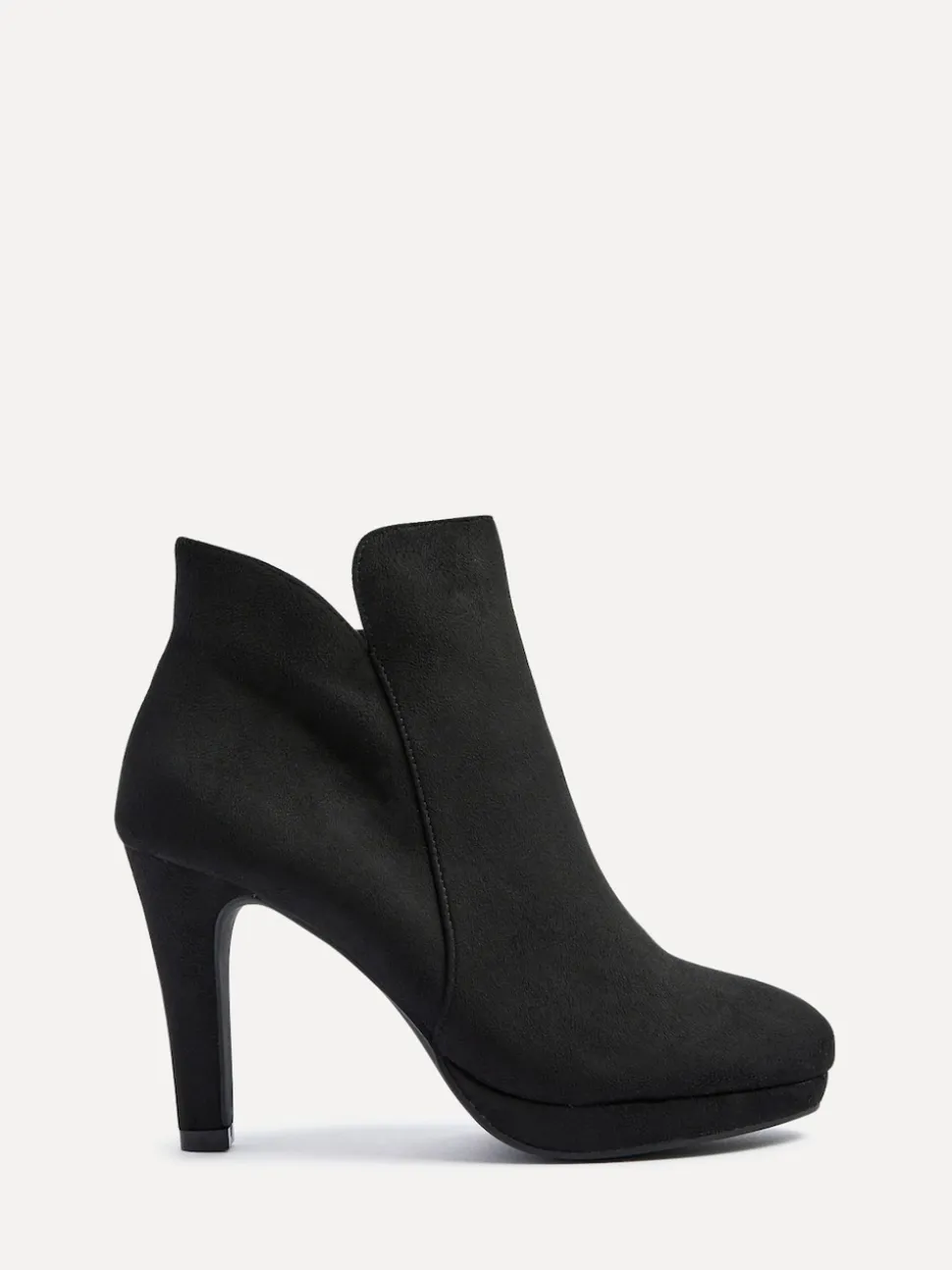 Linzi Black Layara Platform Ankle Boots With Stiletto Heels