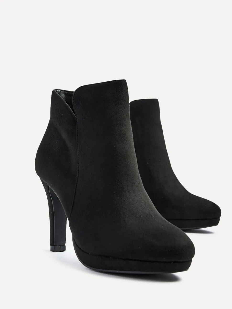 Linzi Black Layara Platform Ankle Boots With Stiletto Heels