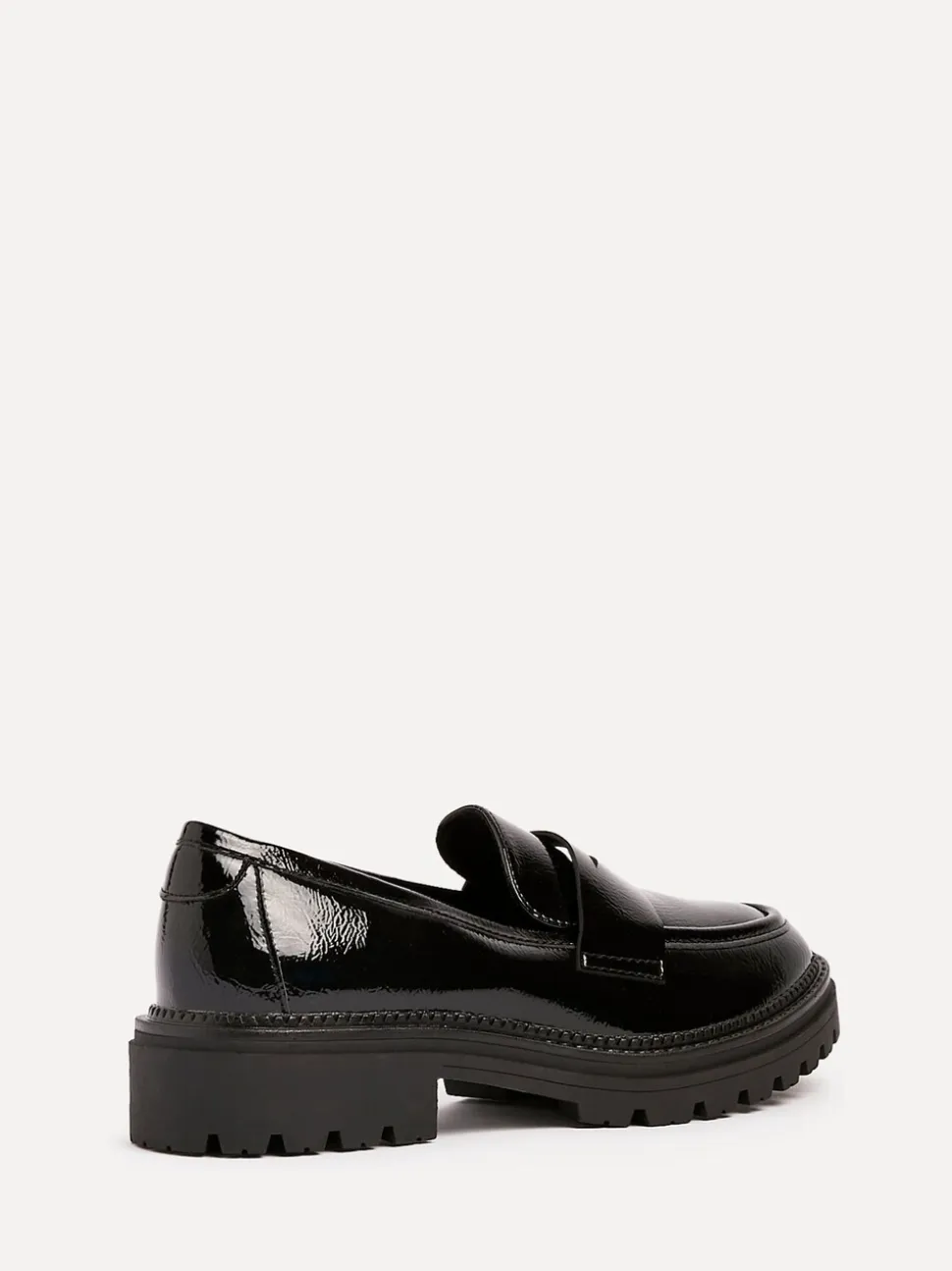 Linzi Black Lesson Chunky Loafers With Classic Front Tab
