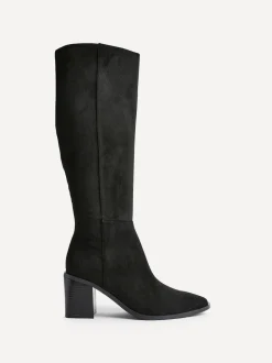 Linzi Black Levine Block Heeled High Leg Boots
