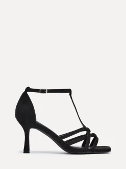 Linzi Black Lilah Closed Back Stiletto Heeled Sandals