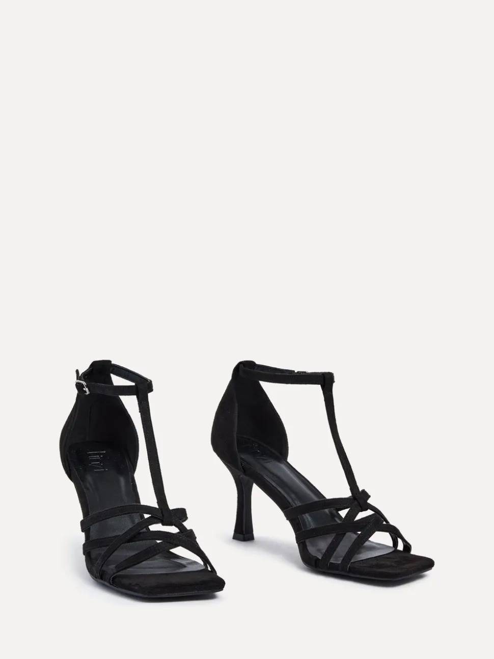 Linzi Black Lilah Closed Back Stiletto Heeled Sandals