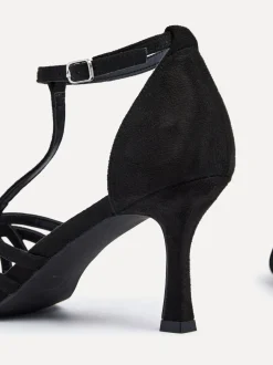 Linzi Black Lilah Closed Back Stiletto Heeled Sandals