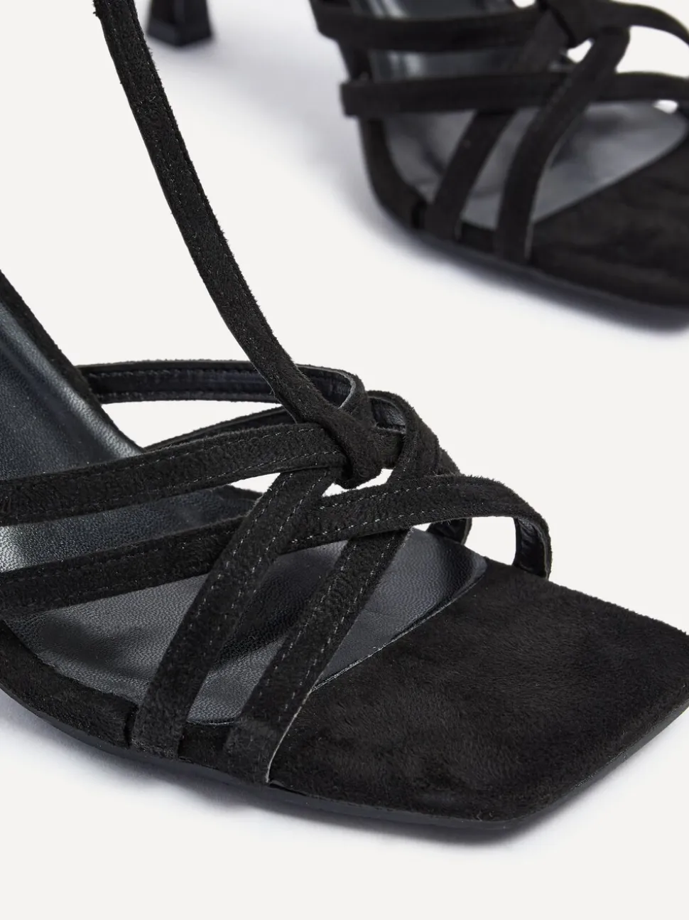 Linzi Black Lilah Closed Back Stiletto Heeled Sandals