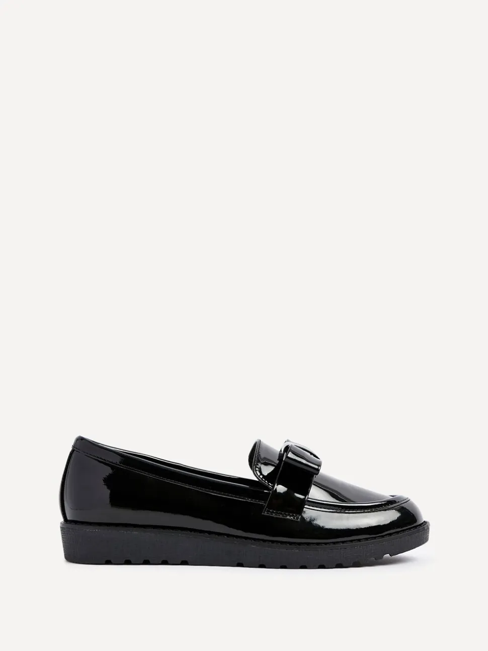 Linzi Black Noble Classic Slip-On Loafers With Bow Detail