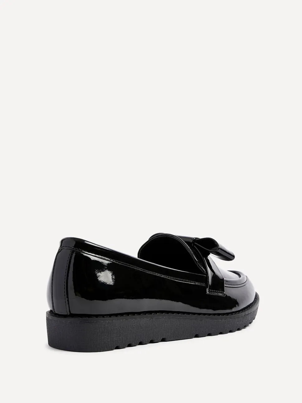 Linzi Black Noble Classic Slip-On Loafers With Bow Detail