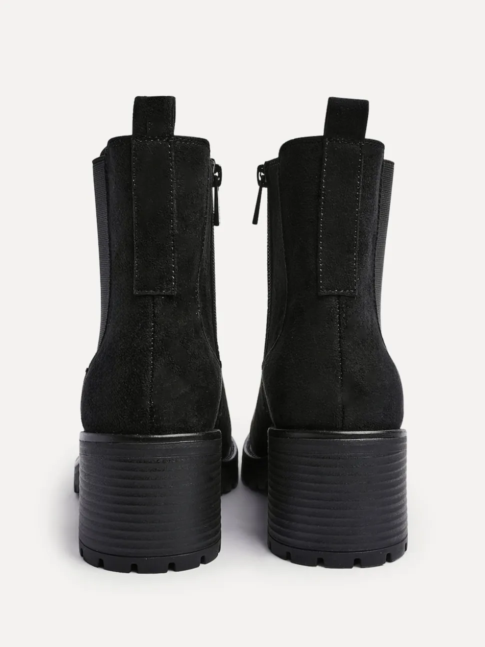 Linzi Black Path Block Heel Chelsea Boots
