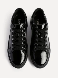 Linzi Black Reset Lace-Up Flatform Trainers