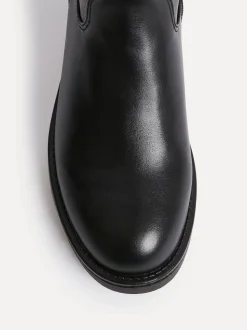 Linzi Black Roam High Leg Boots With Double Zip Detail
