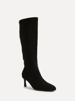 Linzi Black Rush Pointed Toe High Leg Stiletto Boots