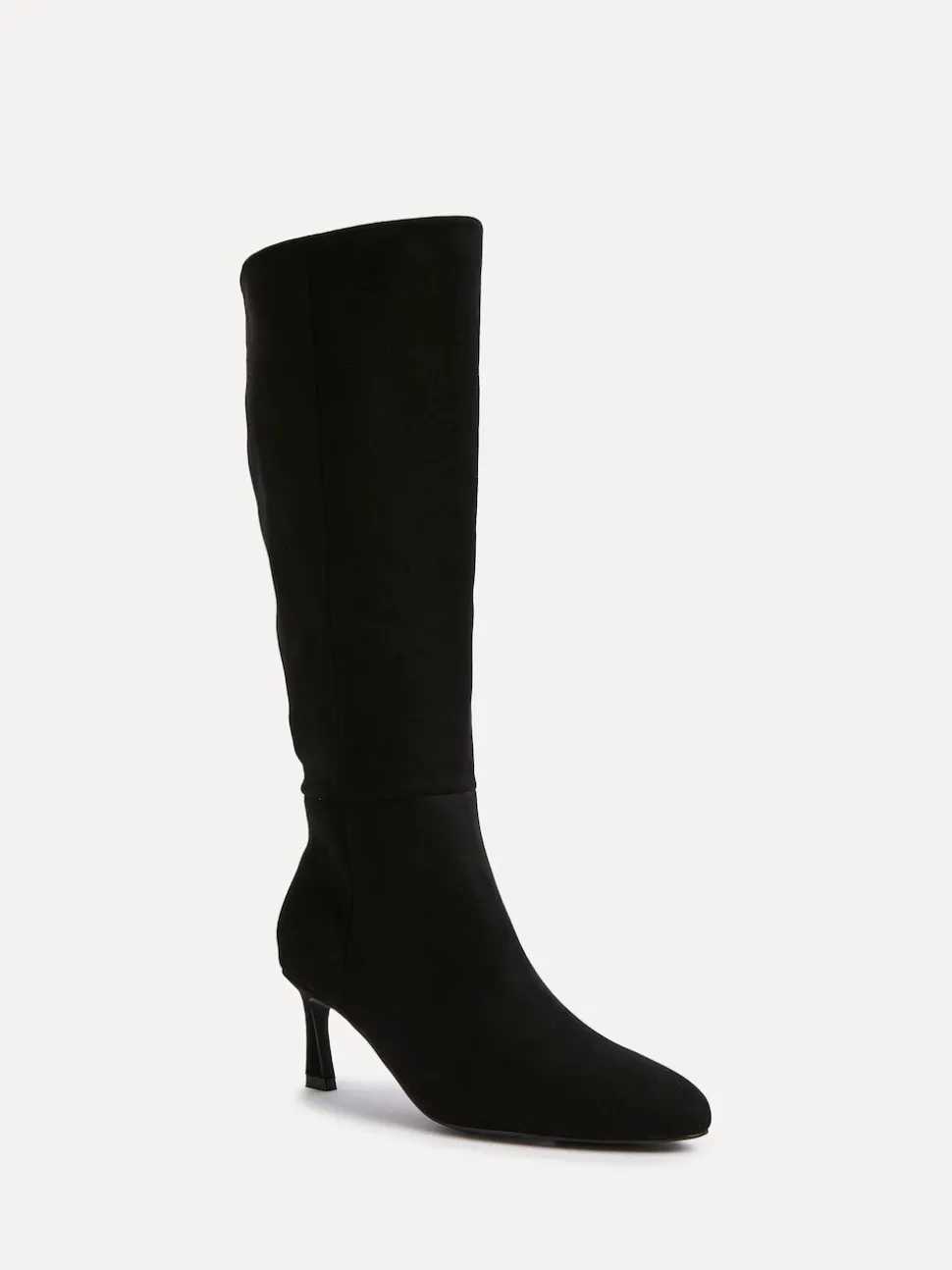 Linzi Black Rush Pointed Toe High Leg Stiletto Boots