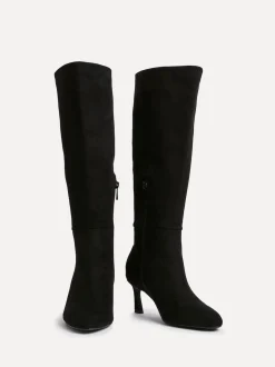 Linzi Black Rush Pointed Toe High Leg Stiletto Boots