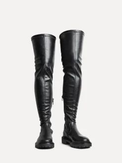 Linzi Black Sonny Over The Knee Long Boots
