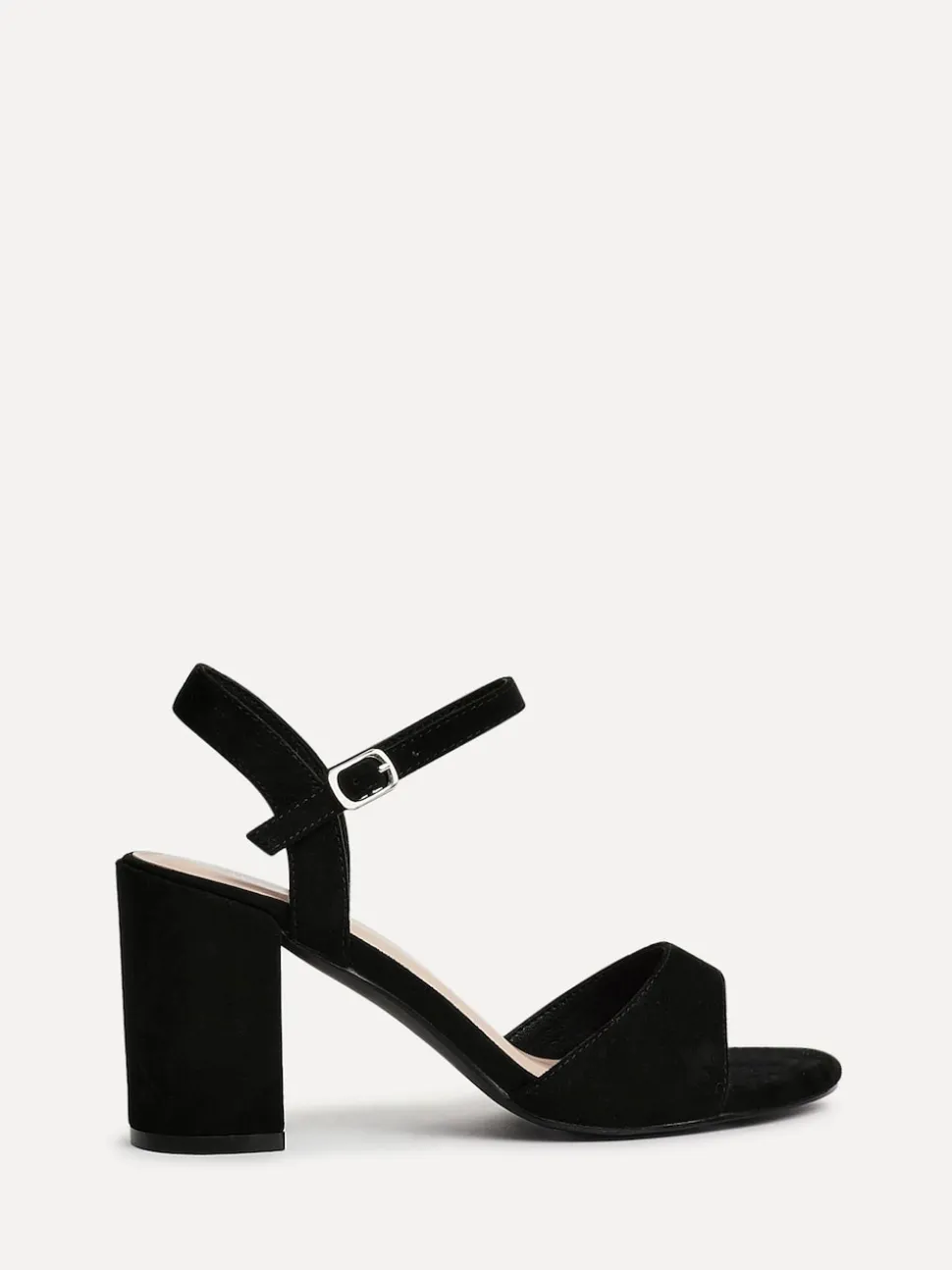 Linzi Black Soul Open Back Barely There Block Heel Sandals