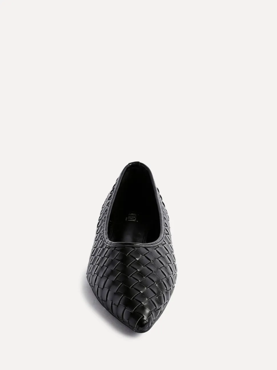 Linzi Black Talina Woven Pointed Toe Ballet Flats