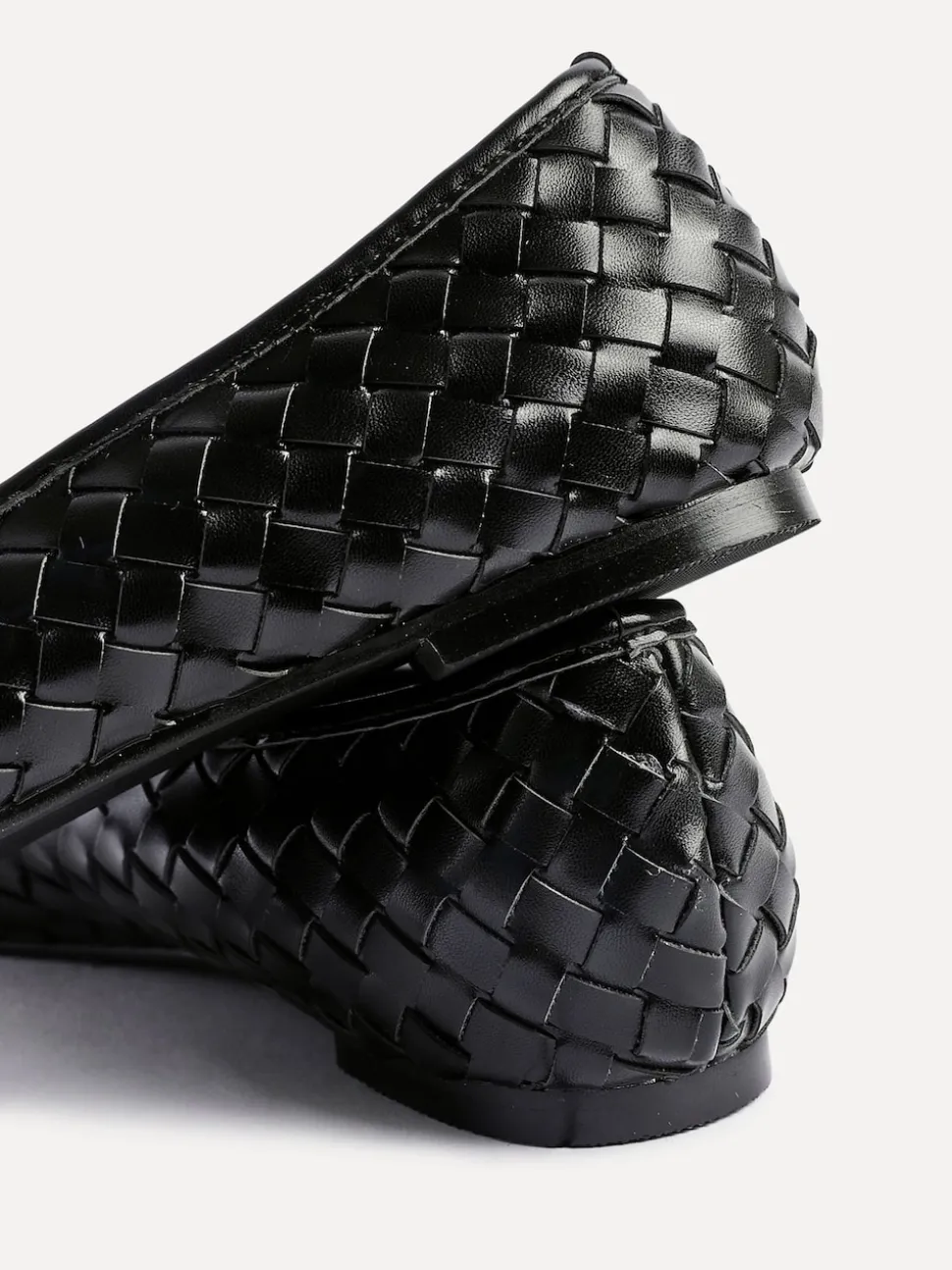 Linzi Black Talina Woven Pointed Toe Ballet Flats