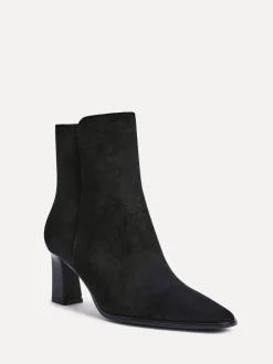 Linzi Black Thorn Stacked Block Heel Ankle Boots